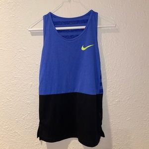 Nike dri-fit blue and black muscle tank